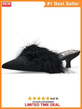Pointed Toe Kitten Heel Mule Slip-On Business Casual Shoe